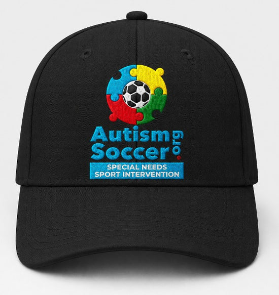 Autism Soccer Signature Hat – Black