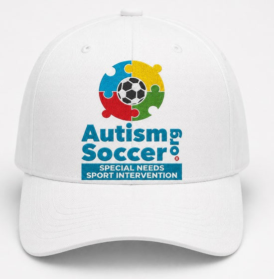 Autism Soccer Signature Hat – White