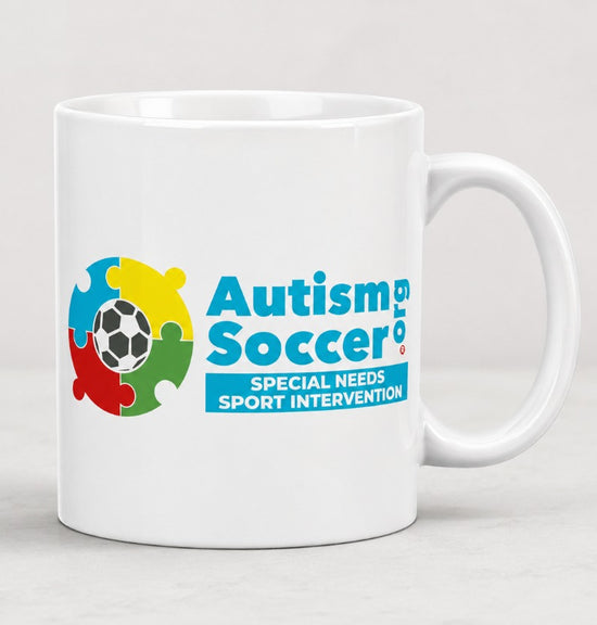 Autism Soccer Signature Ceramic Mug – White