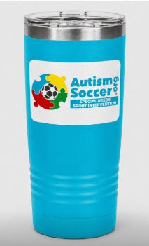Autism Soccer Signature Stainless Tumbler – Baby Blue